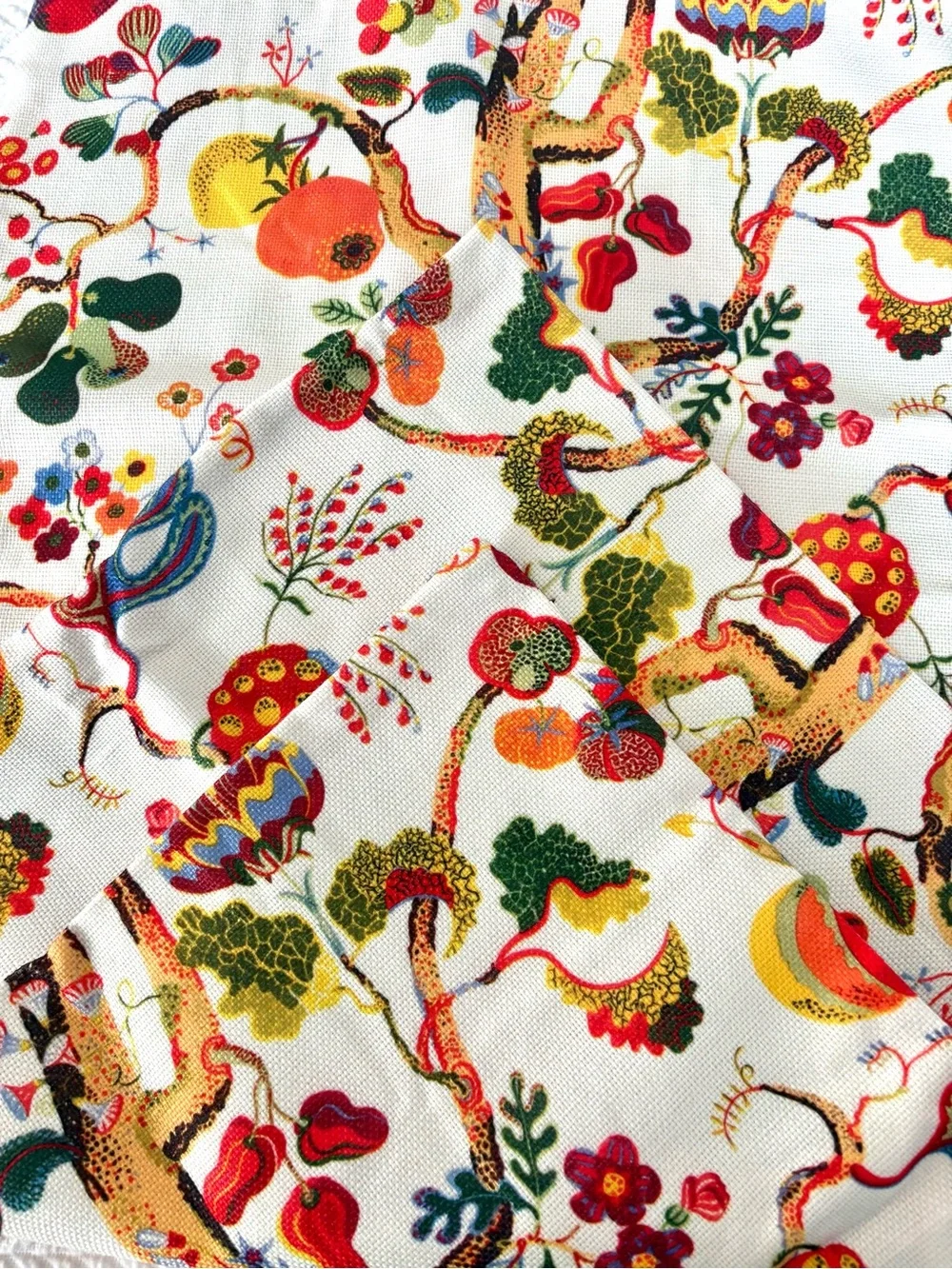 Swedish Josef Frank Vegetable Tree pattern Set of 2 pillow covers NEW!